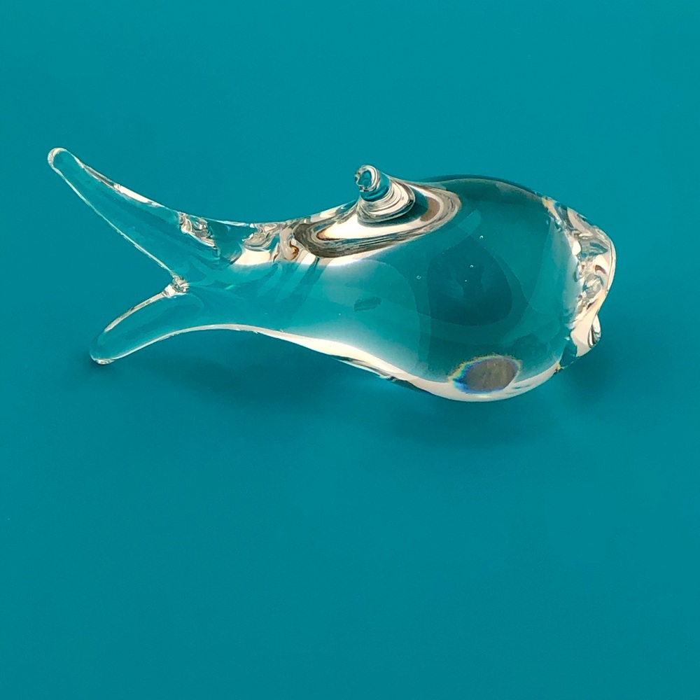 Paperweight crystal fish SPODE.